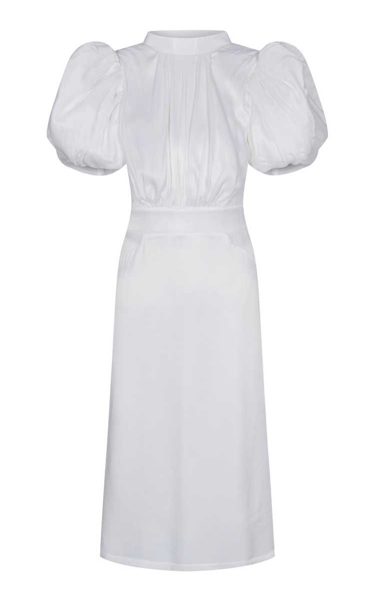 Dawn Puff-Sleeve Jersey Midi Dress | Moda Operandi (Global)