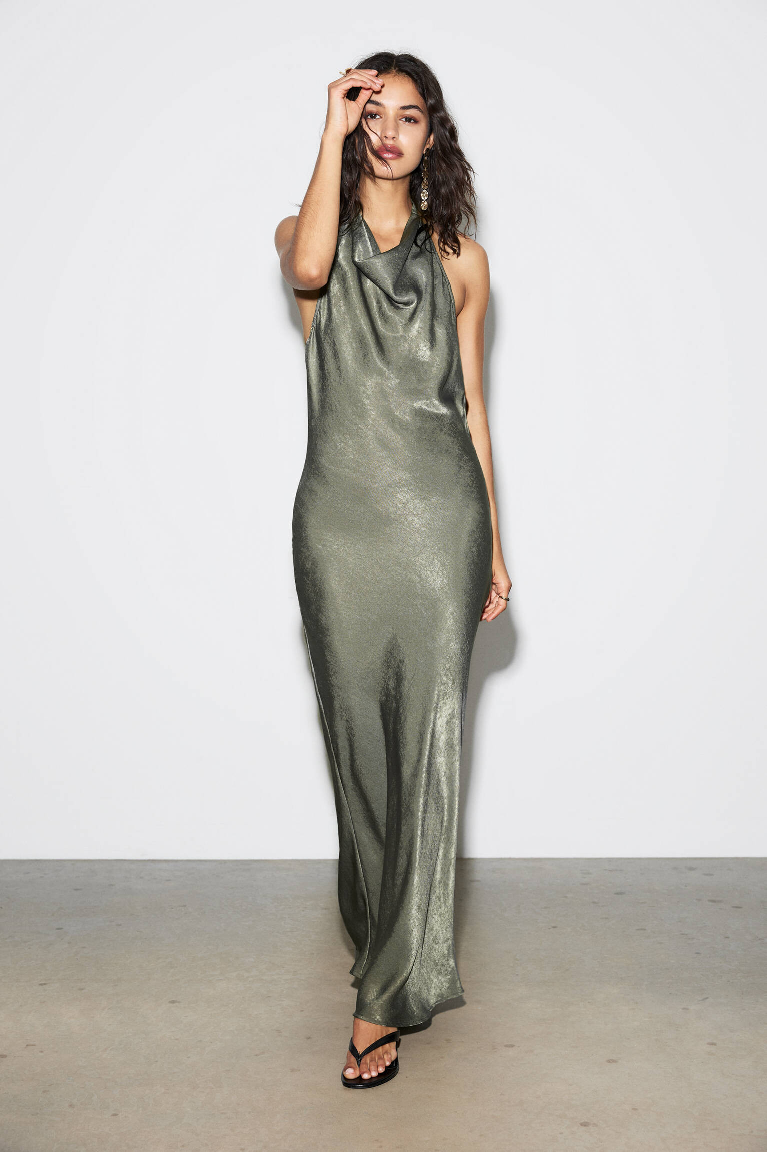 Tie-dye halter midi dress | PULL and BEAR UK
