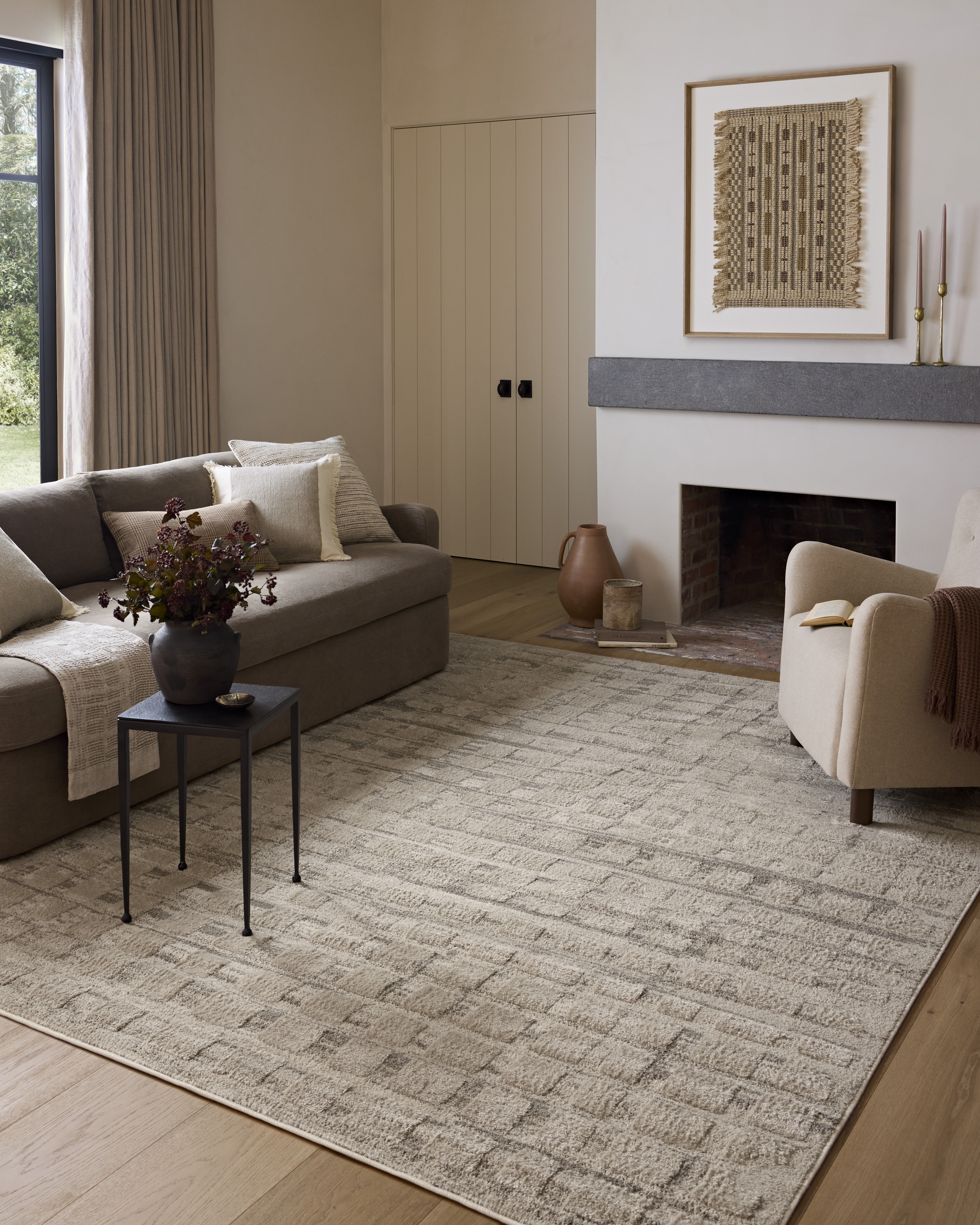 Monty MOT-06 Pebble/Beige Area Rug | Rugs Direct