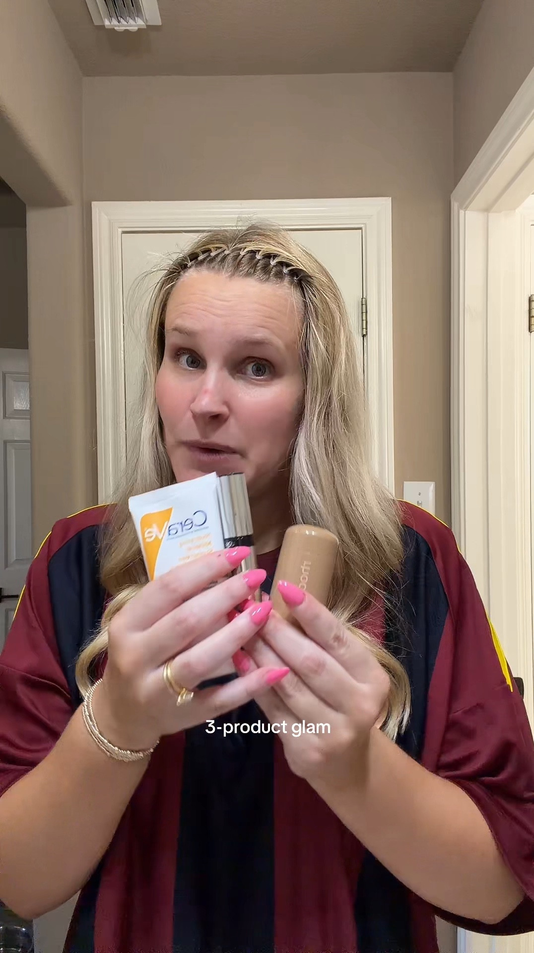 Cera ve tinted hydrating mineral sunscreen, Rhode pocket blush, L’Oréal brow lamination gel , 3-step make up

#LTKBeauty