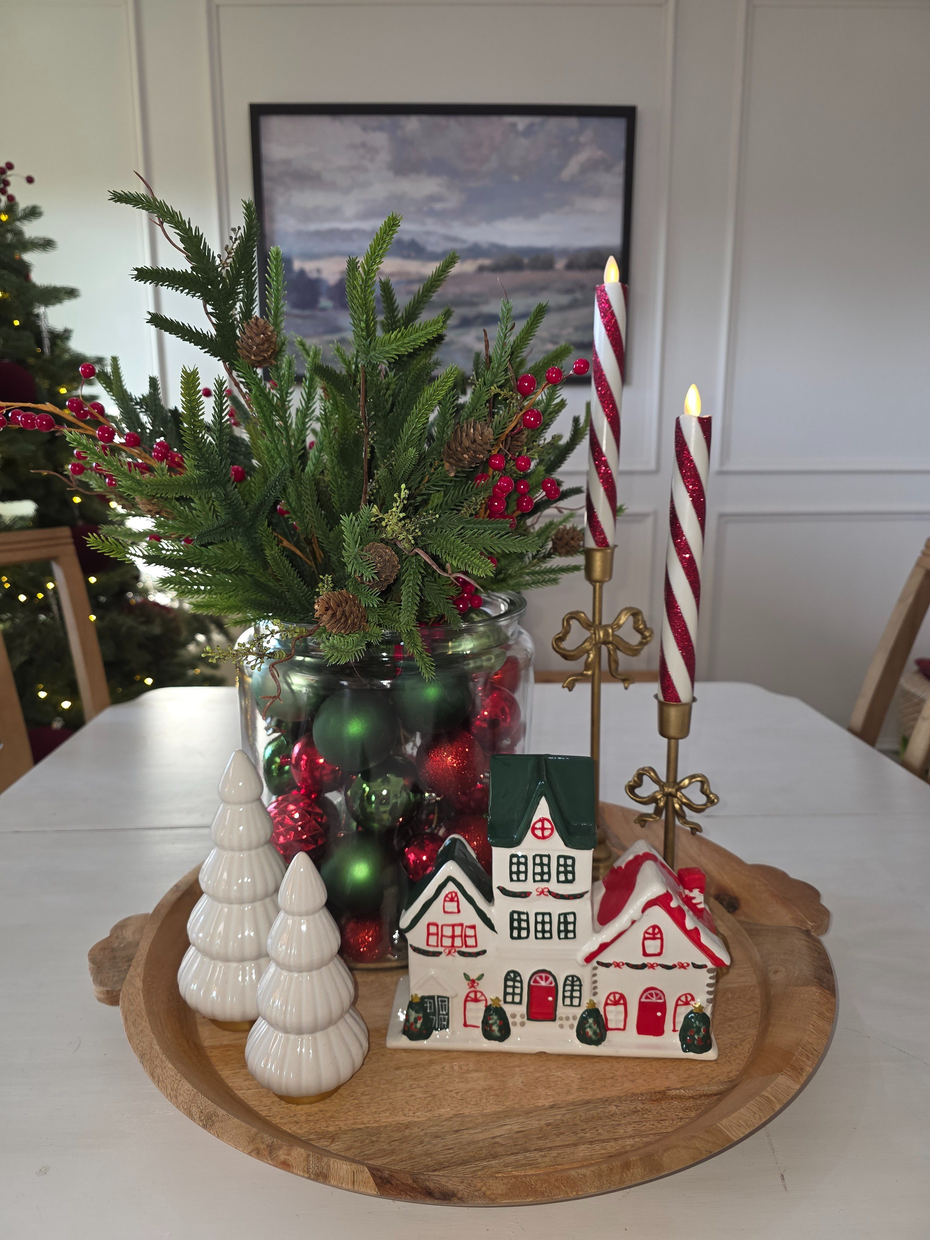 Red & green centerpiece 

#LTKHoliday #LTKSeasonal #LTKHome