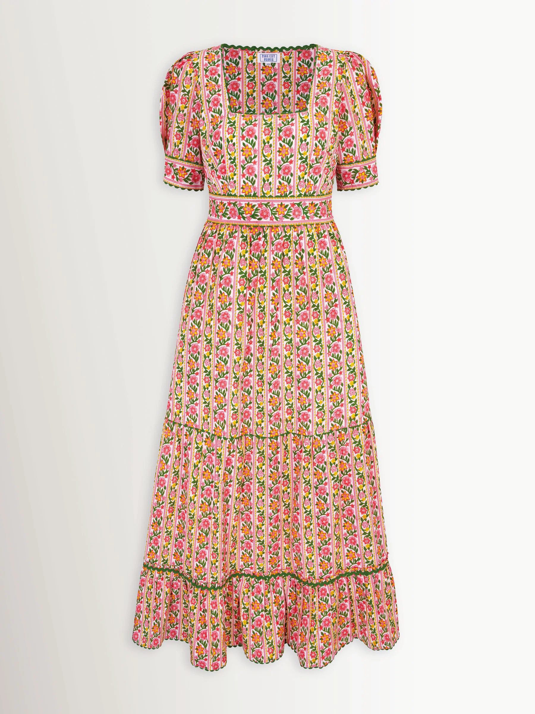 Pink City Prints Pink City Prints Moghul Border Evelyn Dress | Next US