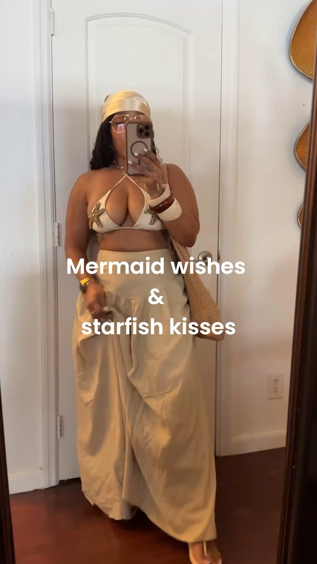 Here’s to palm trees and 80 degrees! Wrapping up summer with the cutest beach day outfit. This bikini is string tie and adjustable. I love the detail on this. 
Bikini: Medium 
Skirt: Mediumm

#LTKootd #LTKgrwm #LTKSeasonal