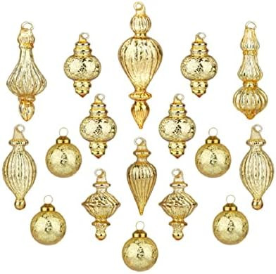Glass Christmas Ball Ornaments Mercury Glass Drop Ornaments Holiday Trees Wreaths & Garland Decor Go | Amazon (US)