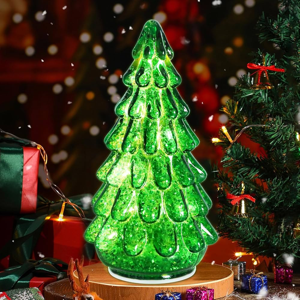 Small Christmas Tree Vintage Tabletop Christmas Tree Mini Green Christmas Tree Holiday Decoration... | Amazon (US)