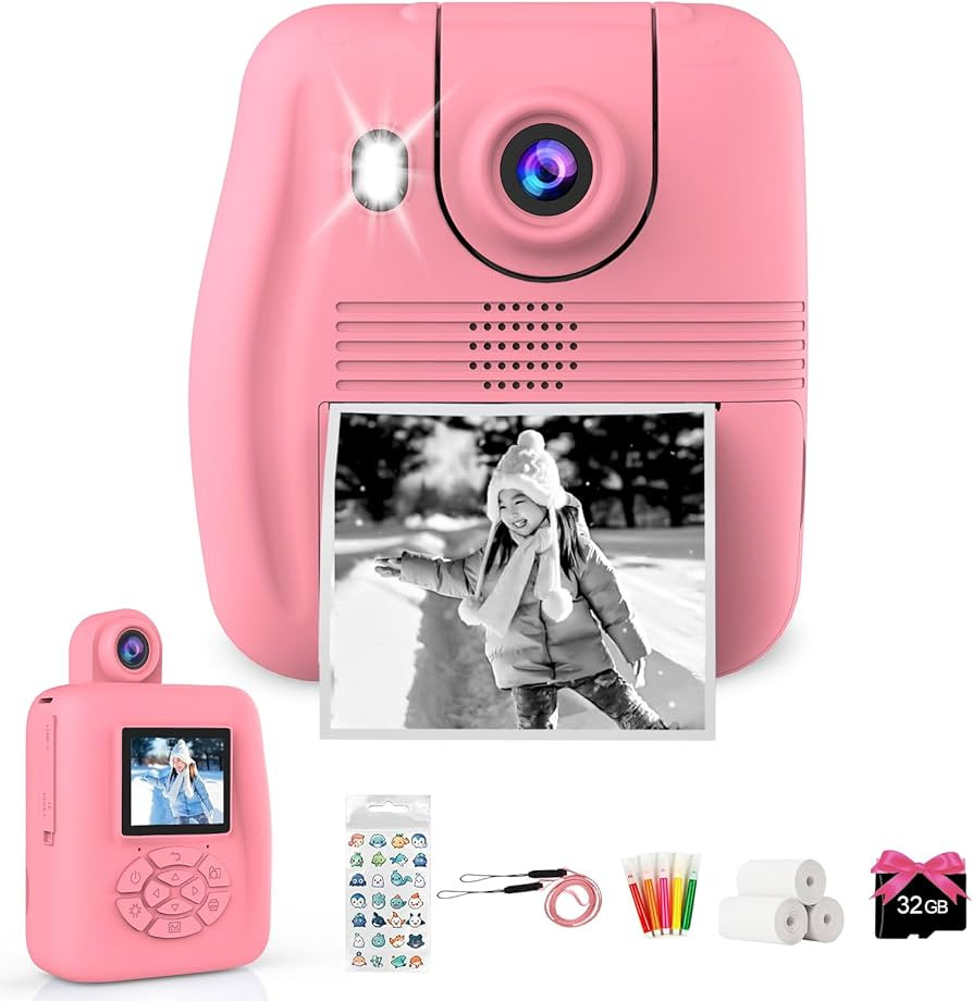 GOPIUPIU Kids Camera Instant Print - Instant Print Camera for Kids, Inkless Camera Instant Print,... | Amazon (US)
