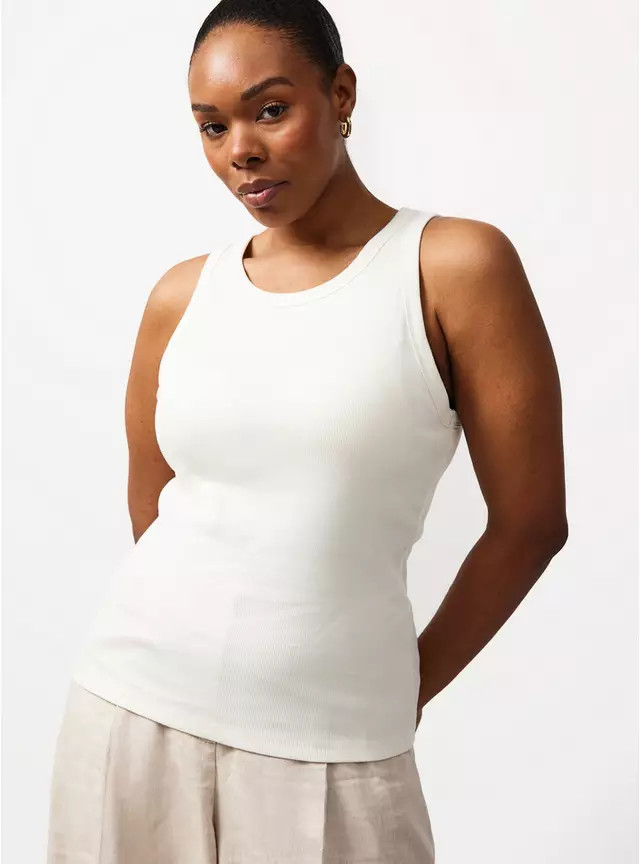 Cream Built In Bra Support Vest 12 | Tu Clothing