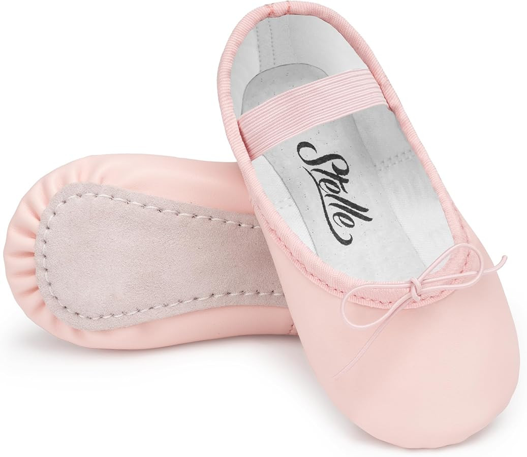 Stelle Ballet Shoes for Girls Toddler Dance Slippers PU Leather Boys Ballerina Shoes for Toddler/... | Amazon (US)
