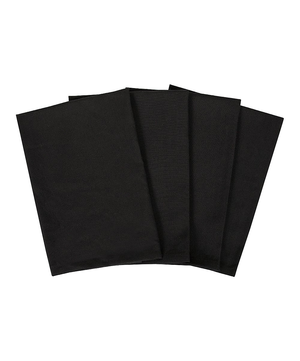 RITZ Cloth Napkins - Black Napkin - Set of Four | Zulily