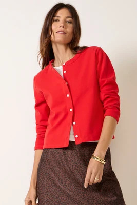 ALEX MILL Women's Coco Sport Cardigan, Size XS, Red | Evereve
