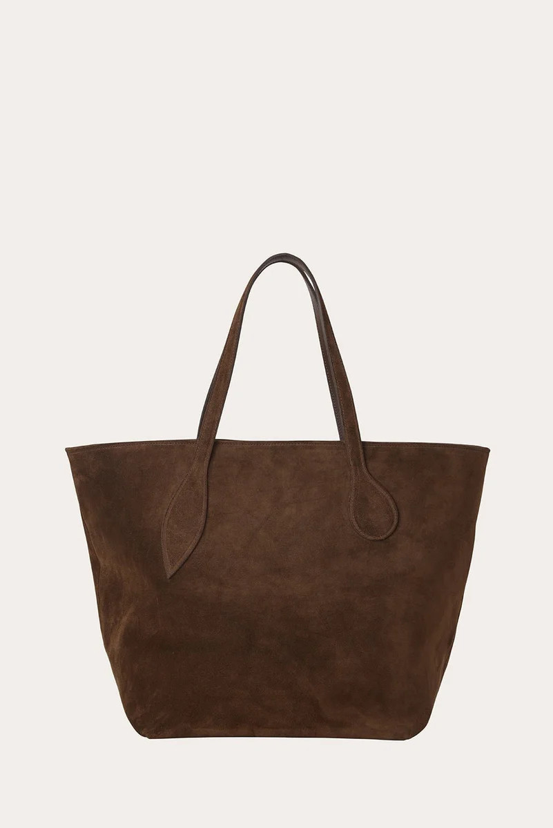 Sprout Tote Dark Brown Suede | LITTLE LIFFNER