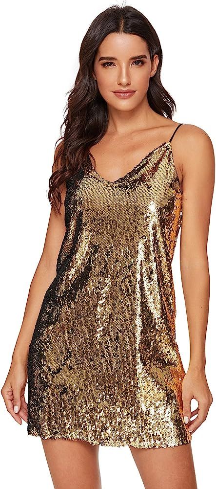 Verdusa Women's Sleeveless Fit and Flare Loose Party Clubwear Dress | Amazon (US)