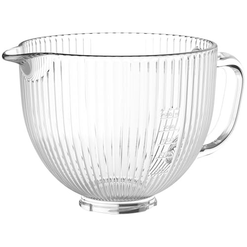 Amazon.com: Glass Mixer Bowl for KitchenAid 4.5 and 5 Quart Tilt-Head Stand Mixers, 5 qt Mixing B... | Amazon (US)