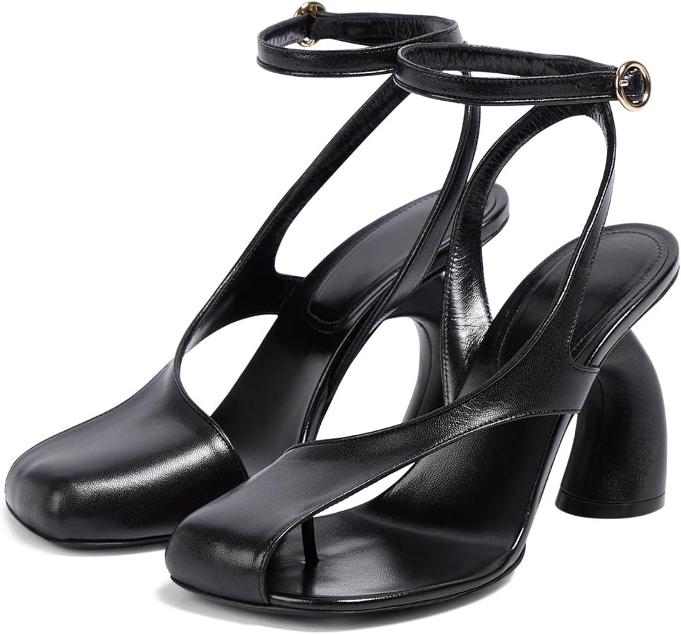 Yishaweiqi Women's Bridal Heeled Sandals Square Toe High Heels Ankle Strap Buckle Dress Pumps | Amazon (US)