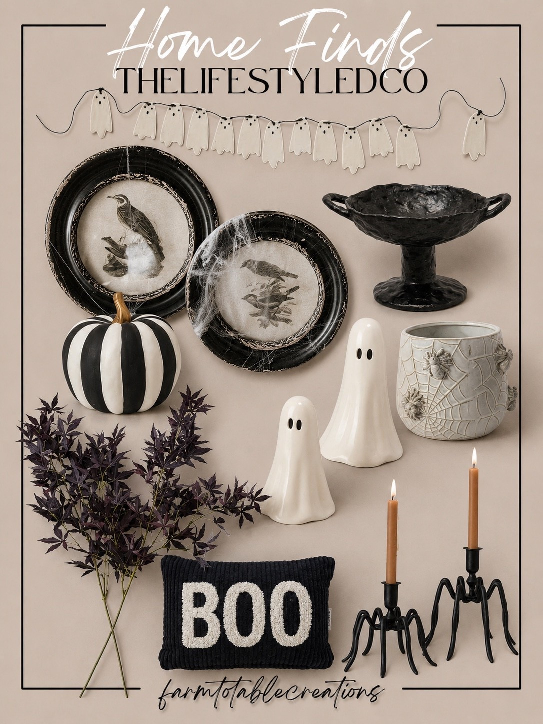 Halloween Home Finds You’ll Want Before They’re Gone 👻🖤

A little spooky, a little cozy, and SO good for Halloween! From the ghost garland and glowing ghosts to the spider candleholders, BOO pillow, vintage-inspired plates, and black-and-white pumpkin, these finds make it so easy to add a fun Halloween touch to your home without going overboard.

I’m loving the mix of black, creamy neutrals, and warm fall tones. 🎃 Save this one for your Halloween decorating and shop all of these finds through my LTK!

#HalloweenDecor #HalloweenHome #HalloweenFinds #FallHomeDecor #SpookySeason #CozyHalloween #LTKHome #HomeFinds #HalloweenInspo

#LTKHome #LTKSaleAlert #LTKSeasonal