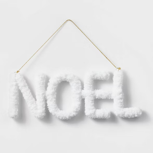 Yarn Wrapped Noel Christmas Tree Ornament White - Wondershop™ | Target