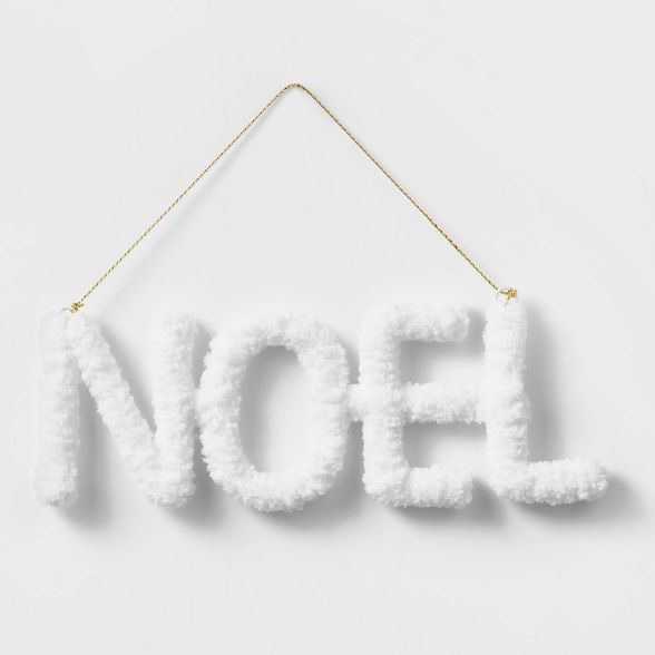 Yarn Wrapped Noel Christmas Tree Ornament White - Wondershop™ | Target