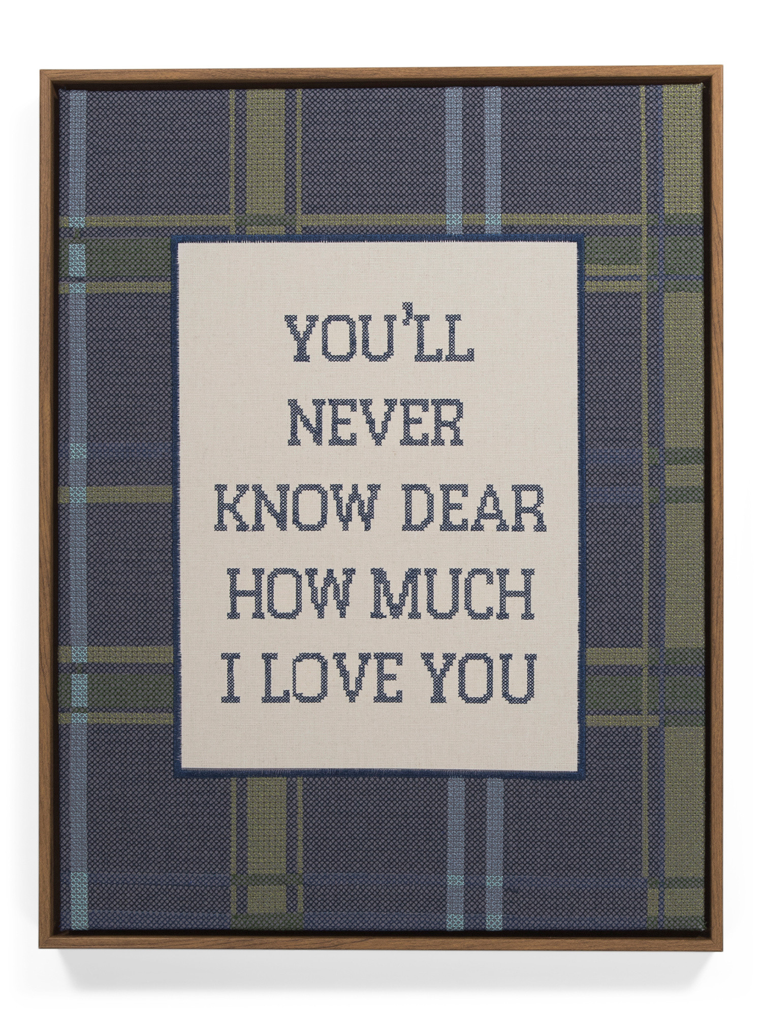 14x18 Cross Stitched You'll Never Know Dear Wall Art | TJ Maxx