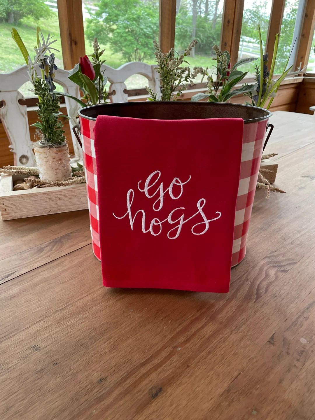 Razorback Kitchen Towel Go Hogs - Etsy | Etsy (US)