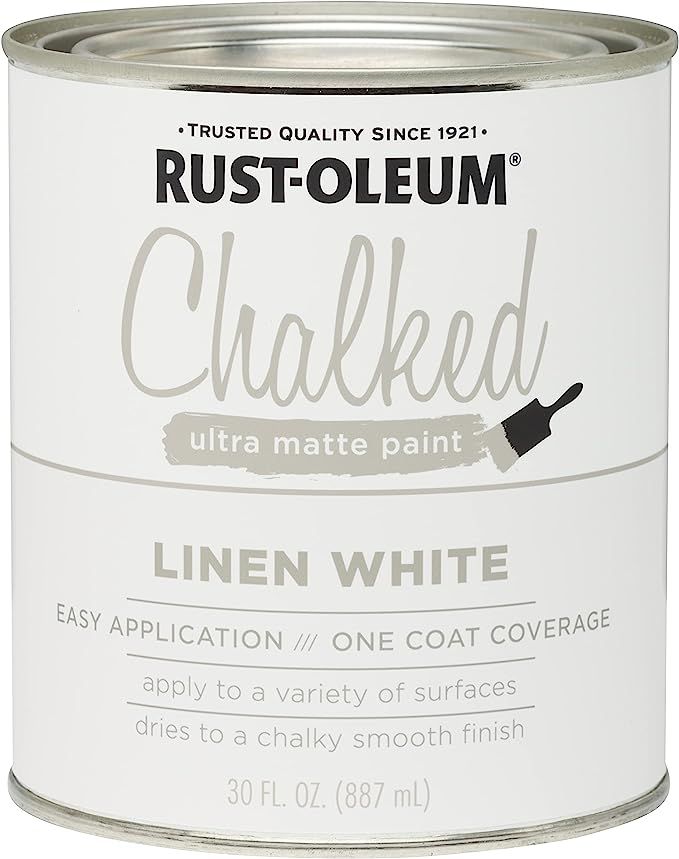 Rust-Oleum 285140 Ultra Matte Interior Chalked Acrylic Paint 30 oz, 30 Fl Oz (Pack of 1), Linen W... | Amazon (US)