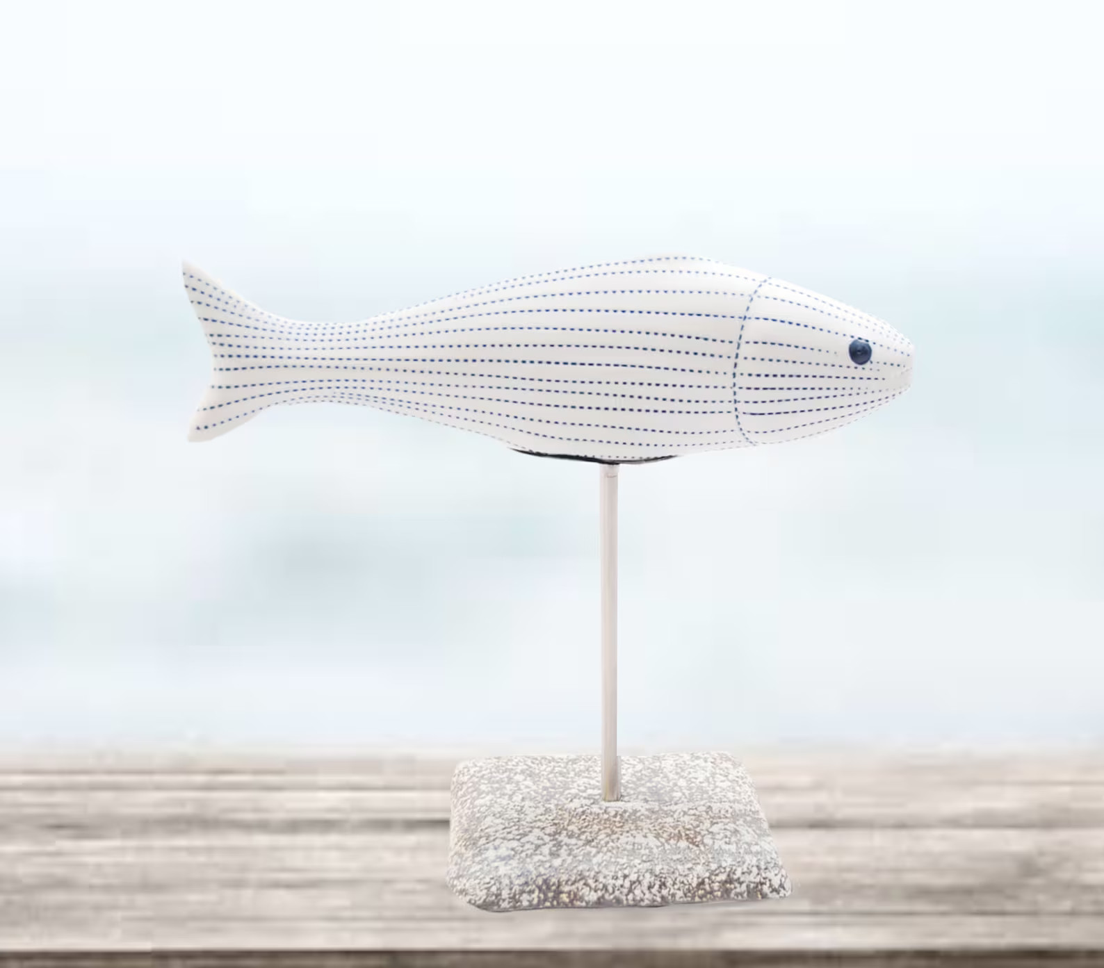 Fish on Stand Handmade Porcelain Stoneware Statue Sculpture Decor 8.75 Long - Etsy | Etsy (US)