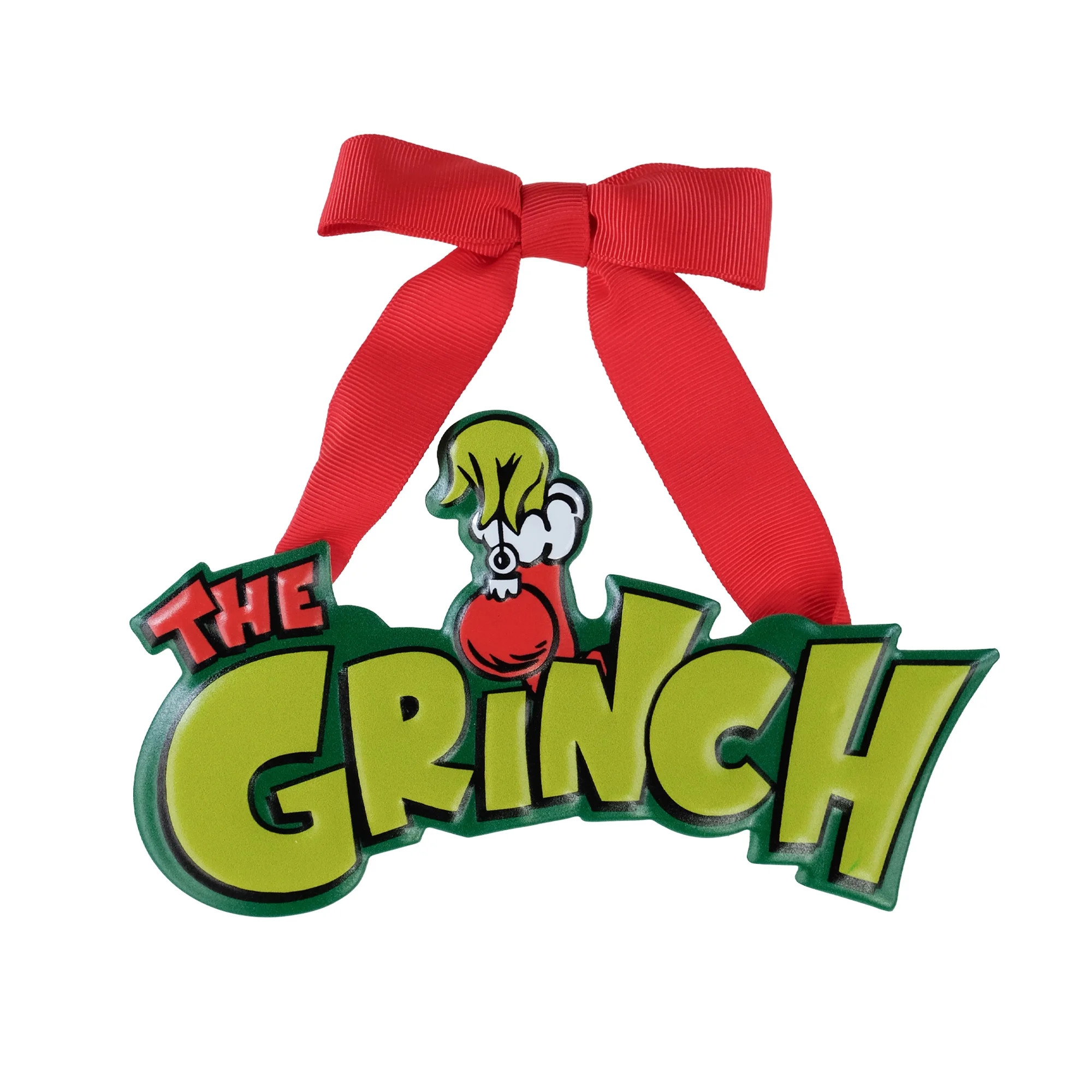 The Grinch Who Stole Christmas "The Grinch" Mini Metal Sign, 7" Wide, Metal, Green, Red, by Ruz | Walmart (US)