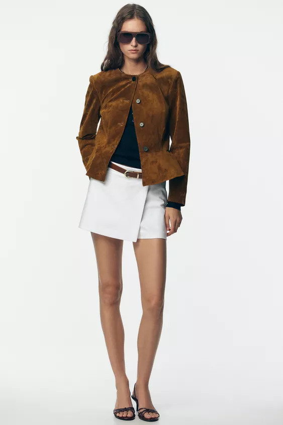 BELTED WRAP SKORT | Zara US