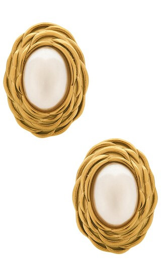 Cyrus Earrings in Gold & Pearl | Revolve Clothing (Global)