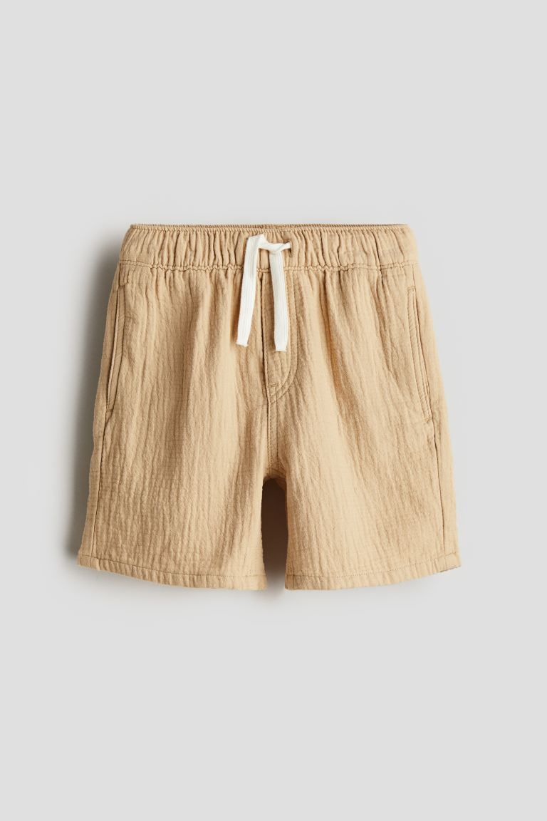 Pull-on Shorts - Regular waist - Knee-length - Beige - Kids | H&M US | H&M (US + CA)