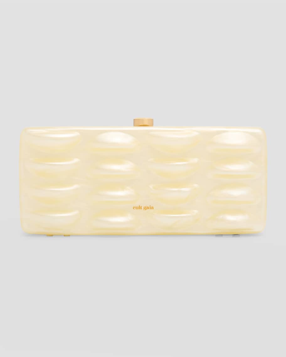 Jules Textured Acrylic Clutch Bag | Neiman Marcus