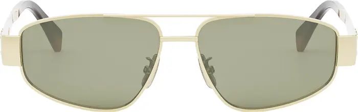 CELINE Triomphe 57mm Pilot Sunglasses | Nordstrom | Nordstrom