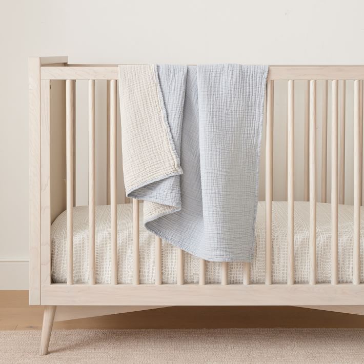 Organic Reversible Gauze Baby Blanket | West Elm (US)