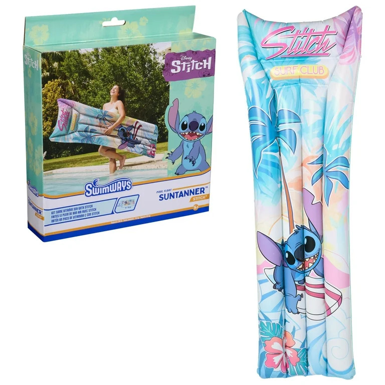 SwimWays Disney Stitch Suntanner Pool Float, for Adults and Teens Age 14 & up | Walmart (US)