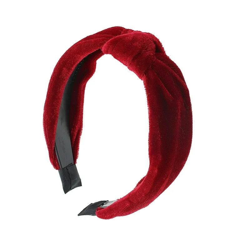Motique Accessories Velvet Knotted Headbands for Women (Red) | Walmart (US)