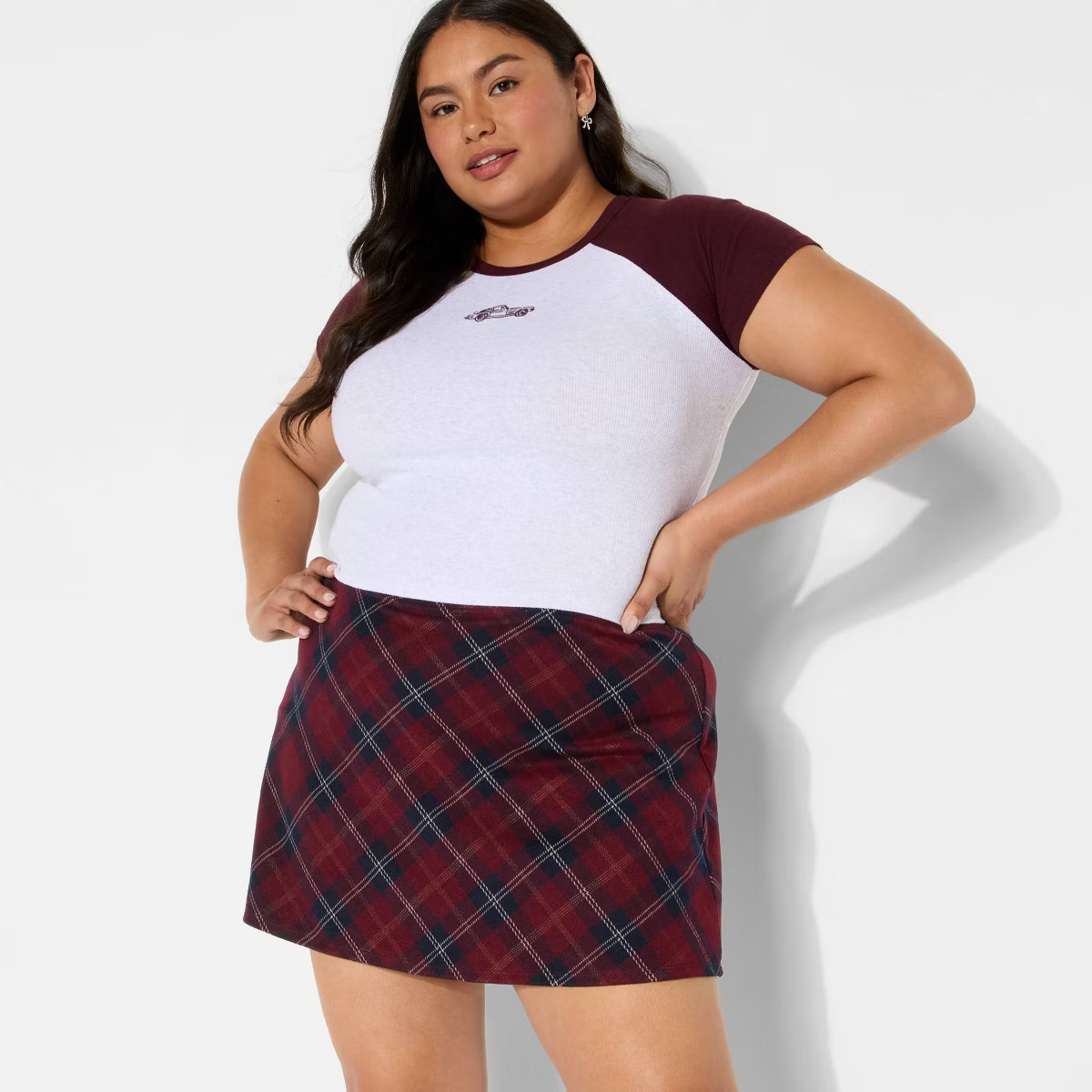 Women's Plaid Mini A-Line Skort - Wild Fable™ | Target