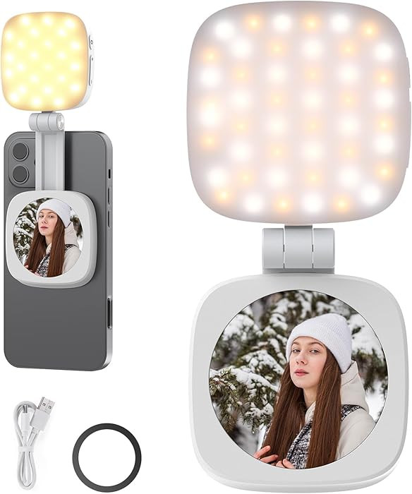 NEEWER BASICS Magnetic Selfie Light Compatible with MagSafe iPhone, CRI95 700lx/0.3m Folding LED ... | Amazon (US)