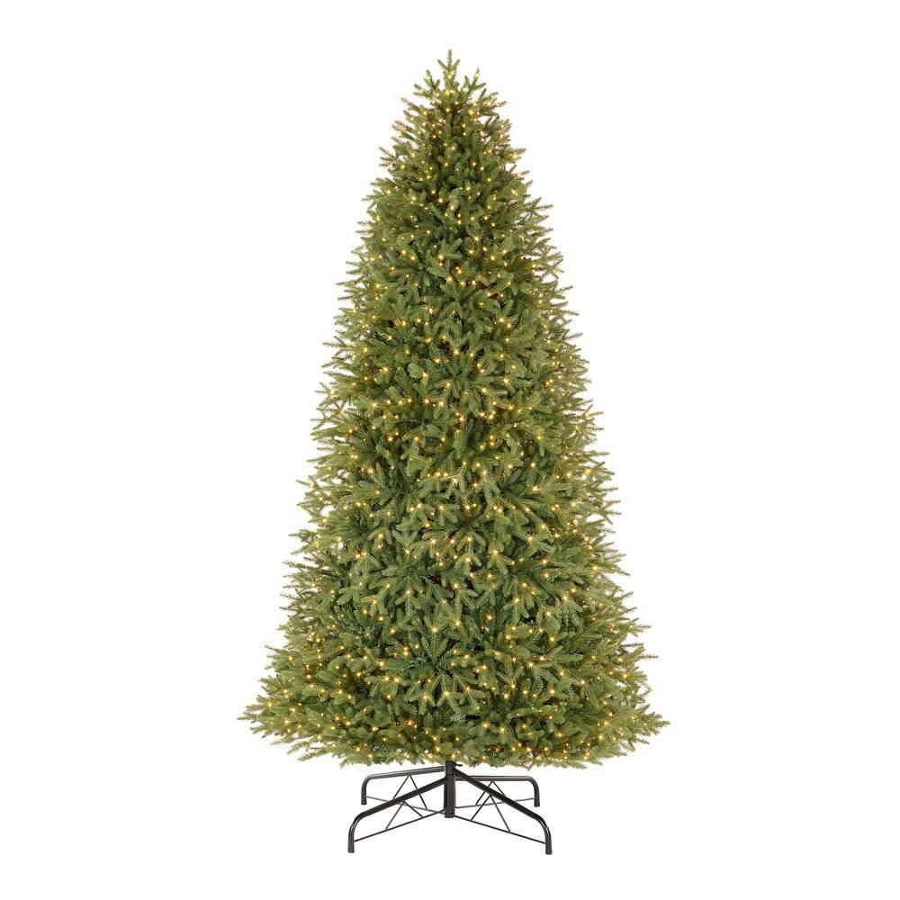 9 ft Jackson Noble Fir LED Pre-Lit Artificial Christmas Tree with 1500 Color Changing Micro Dot L... | The Home Depot