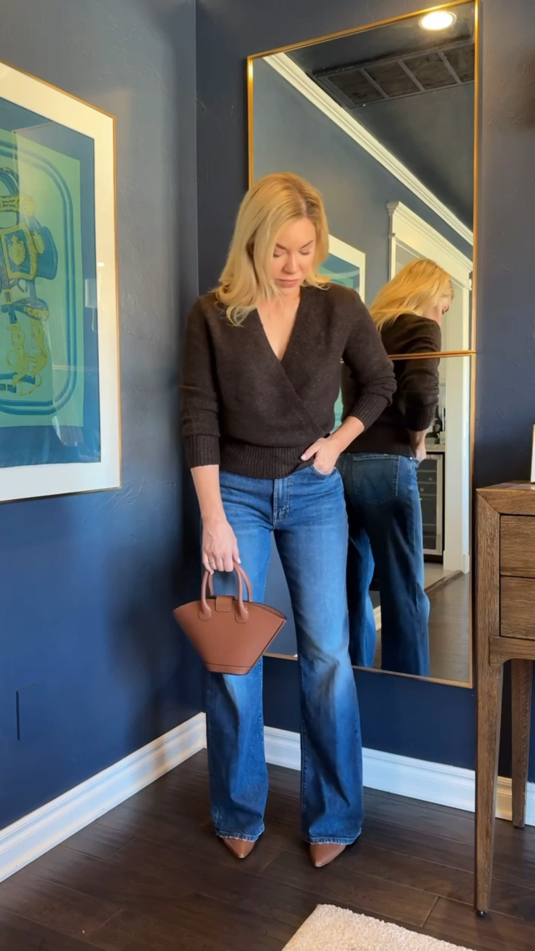 These are a cross between a barrel and wide leg jeans - as far as length I am 5’4 with long legs.

Mother jeans 
Wrap sweater 
Sweater
#ltkshoecrush
#ltkitbag

#LTKStyleTip 

#LTKFindsUnder100 #LTKSeasonal