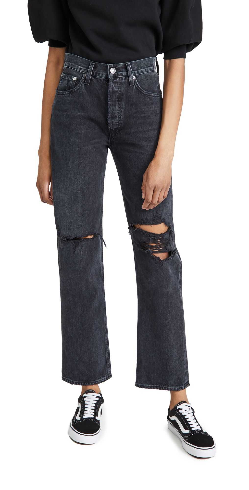 Lana Mid Rise Vintage Straight Jeans | Shopbop