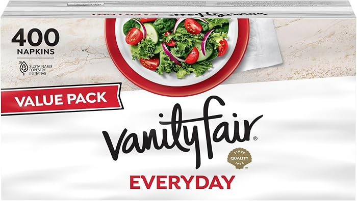 Vanity Fair Everyday Paper Napkins, 400 Count, Disposable Napkins Made Soft And Smooth For Everyd... | Amazon (US)