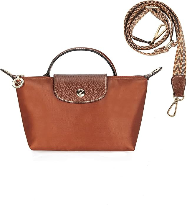 Crossbody Bag for Women, Chic Lightweight Purse with Leather Top-handle, Compact Clutch Bag, Shou... | Amazon (US)