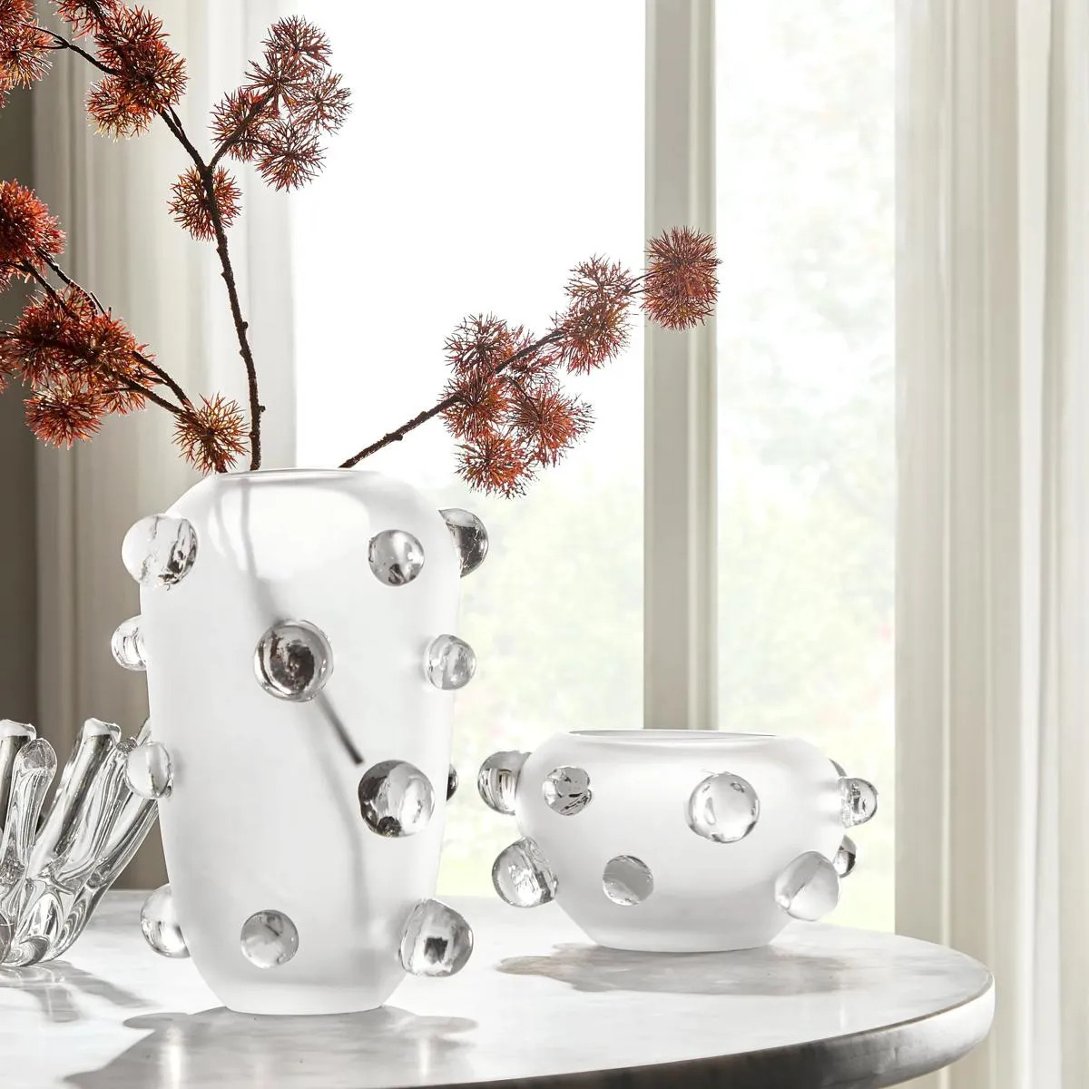 Cielo Glass | Clear | Décor Vases | Z Gallerie | Tall - 10.25"Diameter x 13.75"H | Hand Blown Glass | Z Gallerie