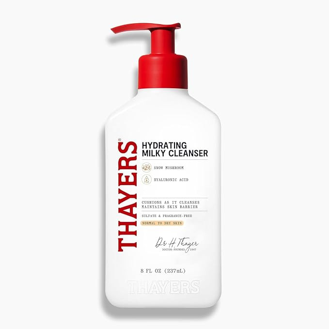 Thayers Milky Hydrating Face Cleanser with Snow Mushroom and Hyaluronic Acid, Dermatologist Recom... | Amazon (US)