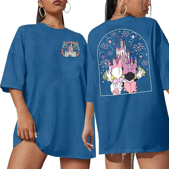 Magic Kingdom Shirt Women Girls Just Wanna Have Fun Shirt Girls Trip T-Shirt Cute Magical Tee Sum... | Amazon (US)