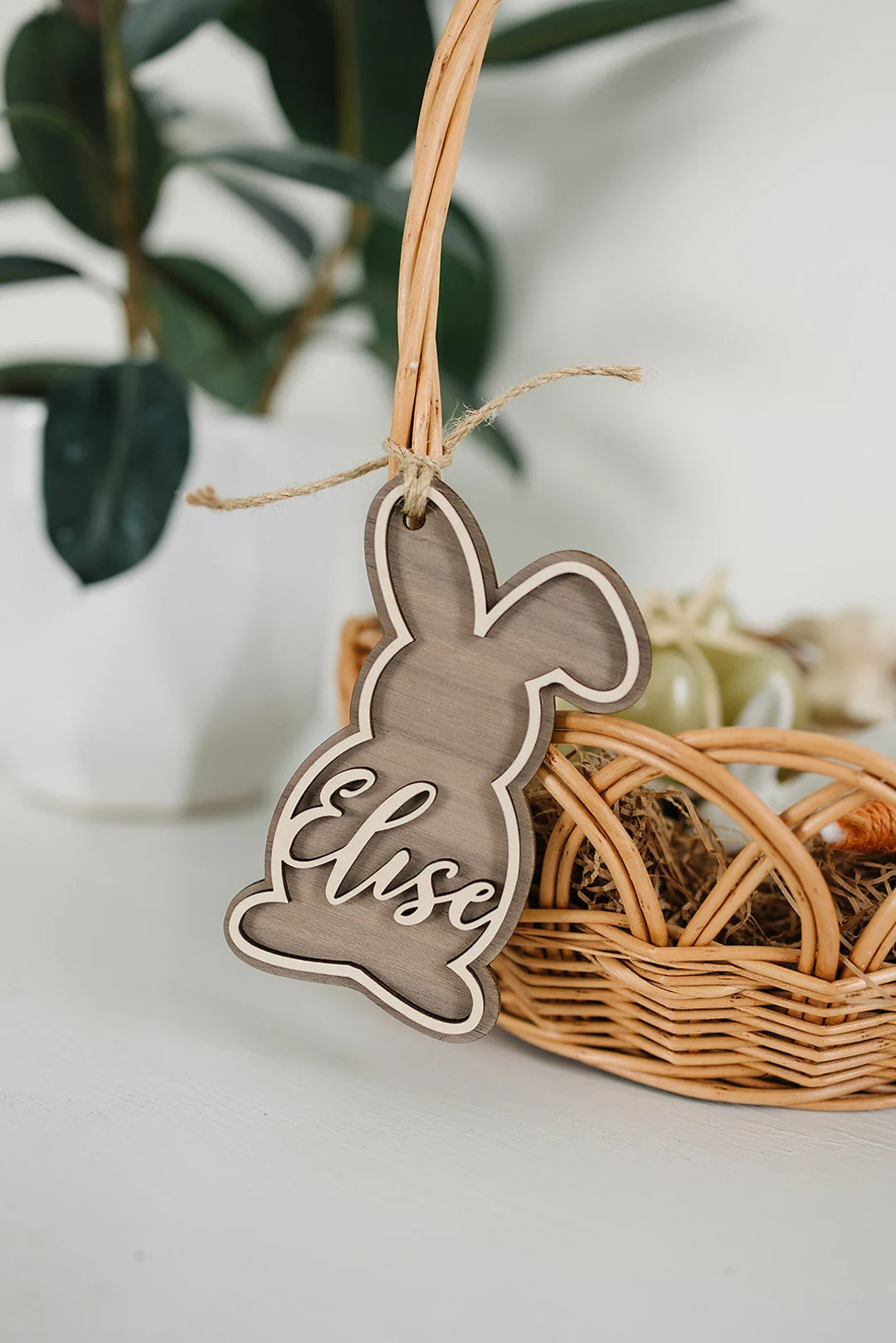 Easter Basket Tag, Custom Bunny Name Tags, Personalized Kid's Easter Basket, Easter Bunny Gift Ta... | Etsy (US)
