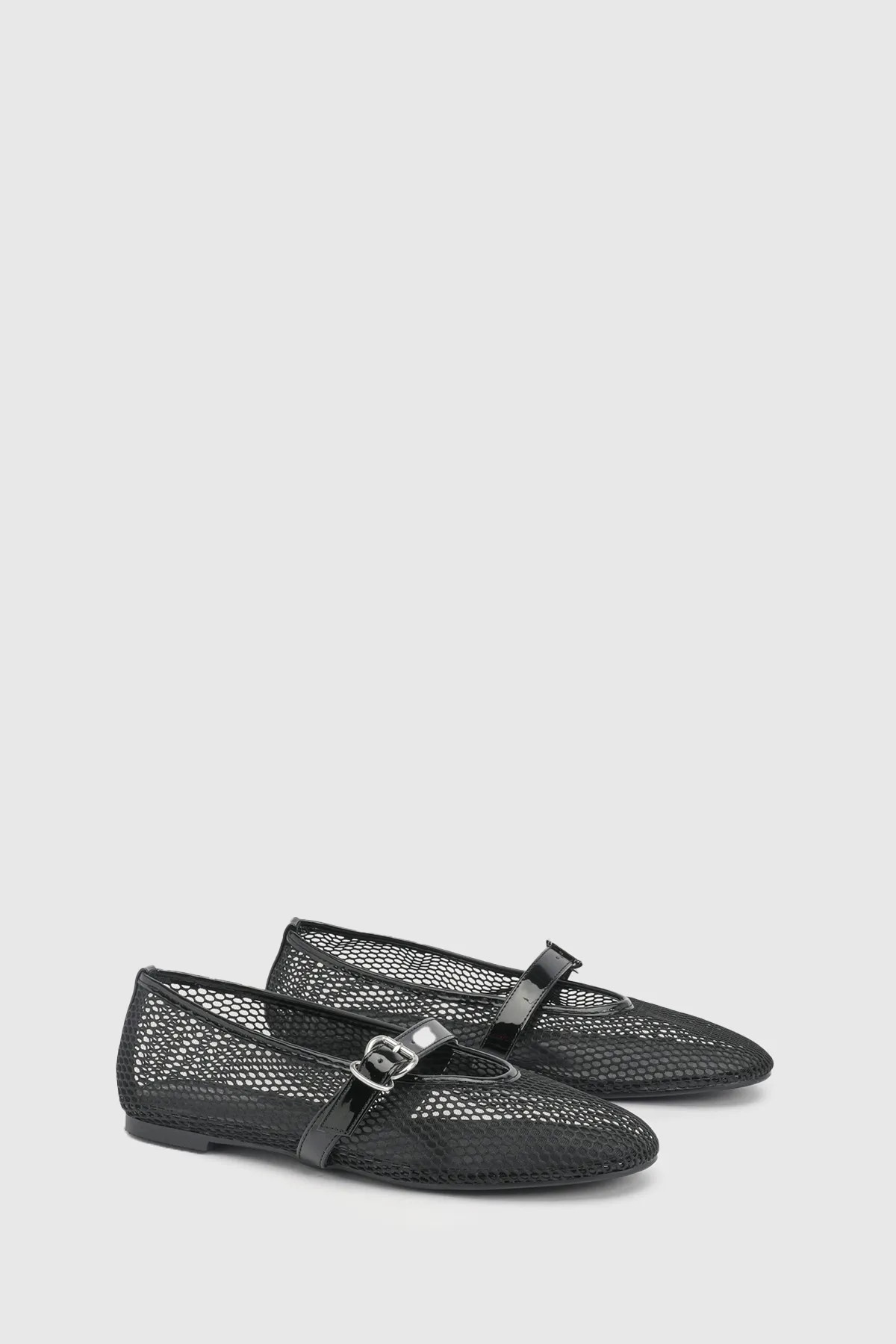 Black Mesh Mary Jane Ballet Pumps | Boohoo | Boohoo.com (UK & IE)