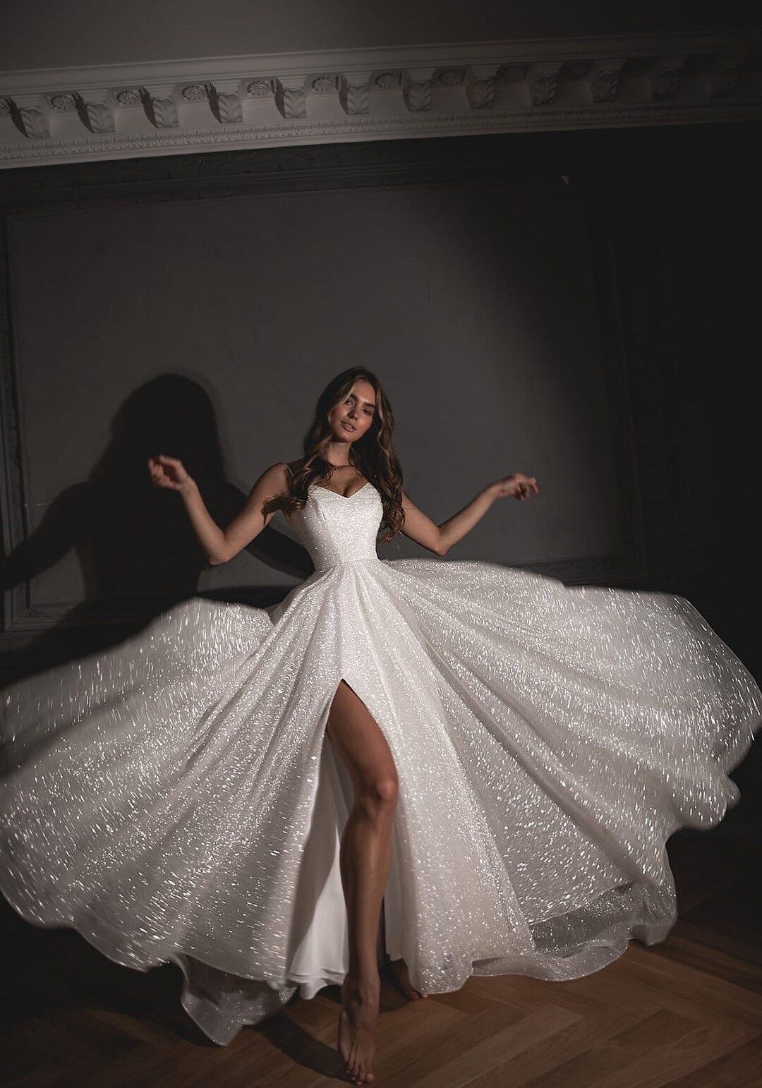 Bree by Olivia Bottega A-line Wedding Dress With Slit - Etsy | Etsy (US)