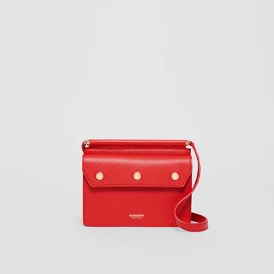 Mini Leather Title Bag with Pocket Detail in Bright Military Red - Women | Burberry United States | Burberry (US)