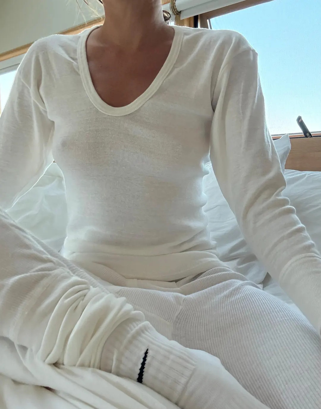 LONG SLEEVE BEIGE Vintage Cotton Pure Undershert Thermal - Etsy | Etsy (US)