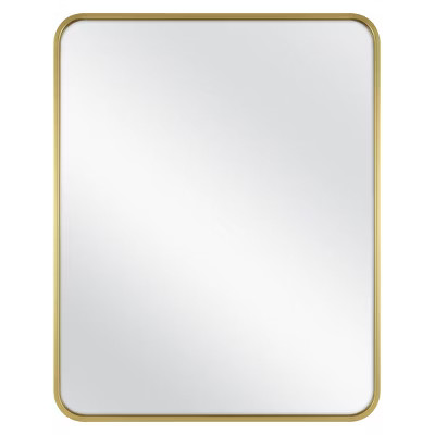 24" x 30" Rectangular Decorative Wall Mirror with Rounded Corners Brass - Project 62͐... | Target